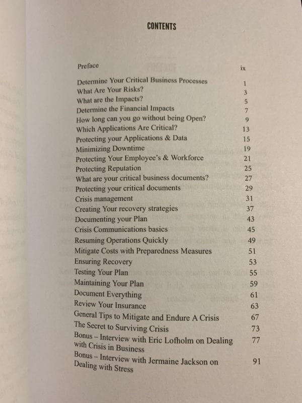 Table of Contents 25 Ways To Increase Your Business Resilience